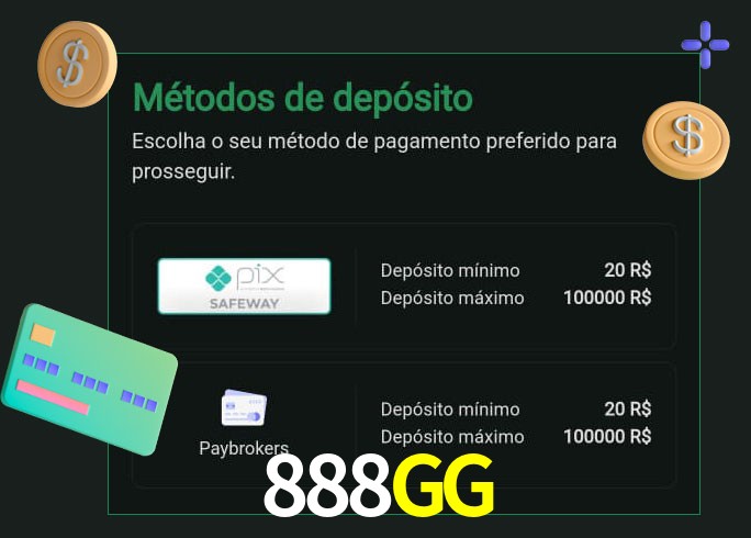O cassino 888GG oferece uma grande variedade de métodos de pagamento
